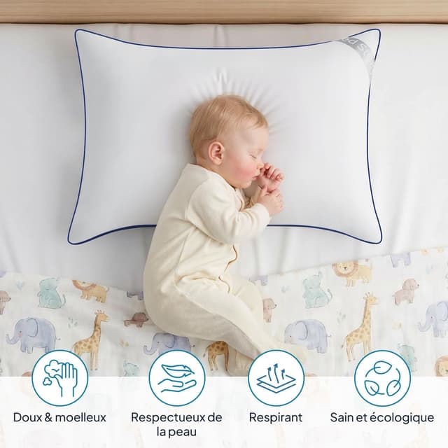 Detalle de BedStory Oreillers 50x70 cm (lot de 2) hypoallergéniques, réglables et lavables