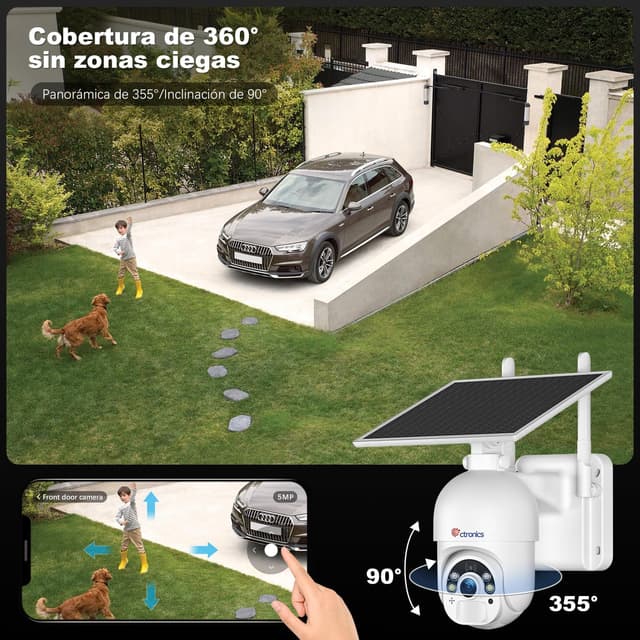 Thumbnail 6 de Ctronics 2,5K 4MP Cámara Solar 4G sin WiFi