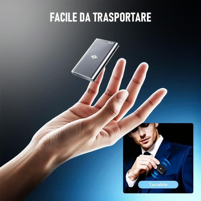 Thumbnail 6 de disoidoe Dittafono 64 GB con cancellazione rumore DSP