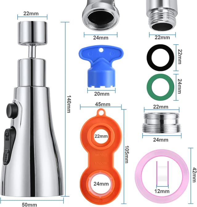 Thumbnail 1 de OSDUE Wasserhahn Luftsprudler 360° schwenkbar