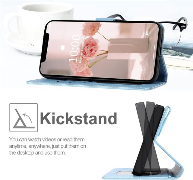 Thumbnail 5 de Generische Geldbörse Hülle Blau für iPhone 13 Pro Max