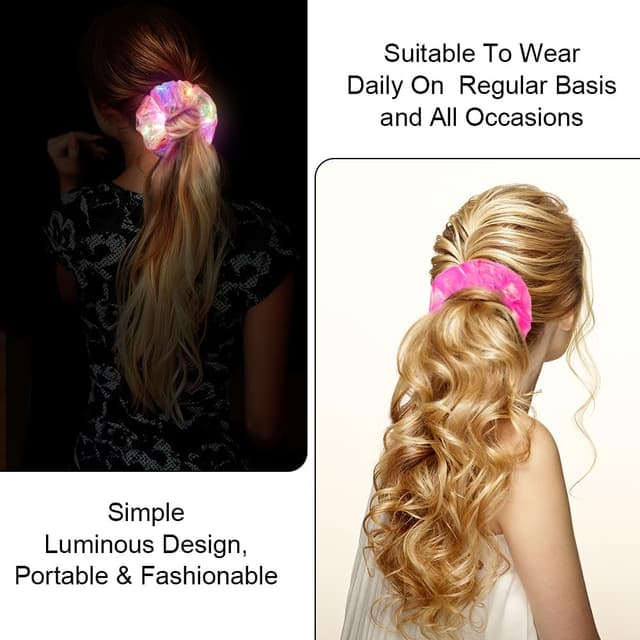 Thumbnail 5 de URAQT Scrunchies LED 6 colori per feste 🎉