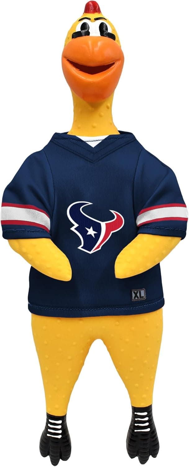 Detalle 2 de Littlearth NFL Rubber Chicken (Officially Licensed Teams) Pet-Safe Team Jersey Squeeze Toy