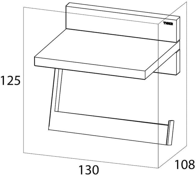 Detalle 2 de Tiger Safira portarotolo con mensola cromata