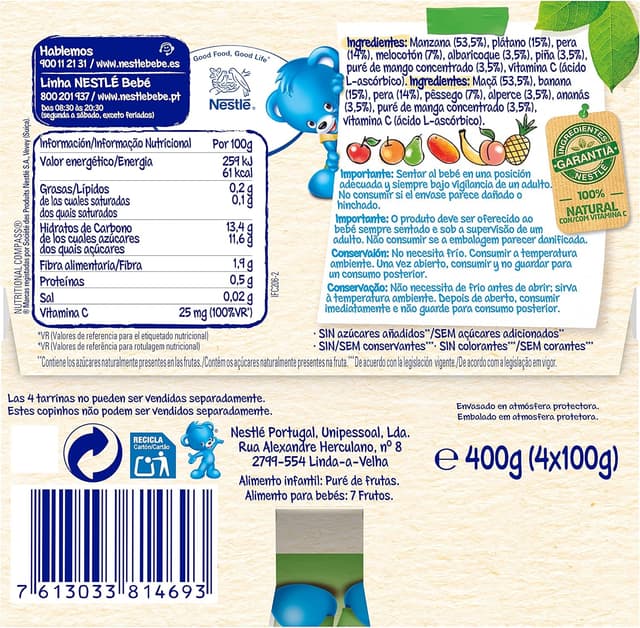 Thumbnail 2 de Nestlé Puré 7 Frutas para bebés, Pack de 6 🥣