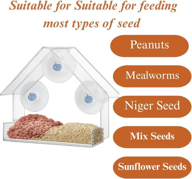 Thumbnail 2 de Garden Mile Window Bird Feeder