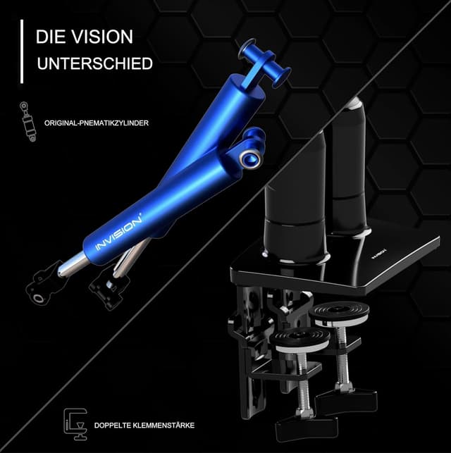 Detalle de Invision MX400 Monitorhalterung 2er Doppelarm 19–32"