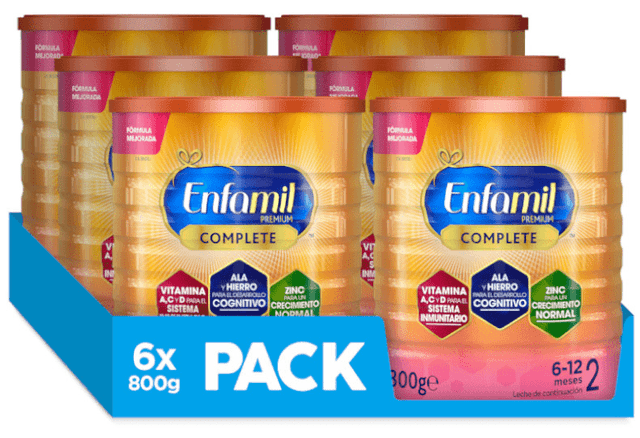 Detalle de Enfamil 2 Premium Complete Leche de Continuación 6x800 g