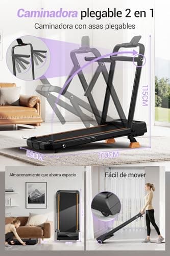 Detalle 2 de CURSOR FITNESS Cinta de Correr Plegable con Inclinación 16% y hasta 10 km/h (3.0 HP) para casa