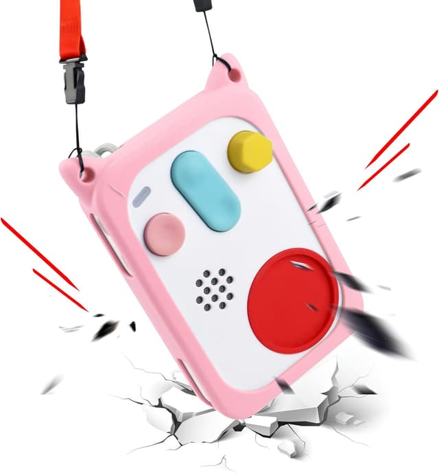 Detalle de Wetry Silikon-Schutzhülle für FABA+ interaktiven Geschichtenerzähler (Rosa) – nur Hülle mit Schlüsselband