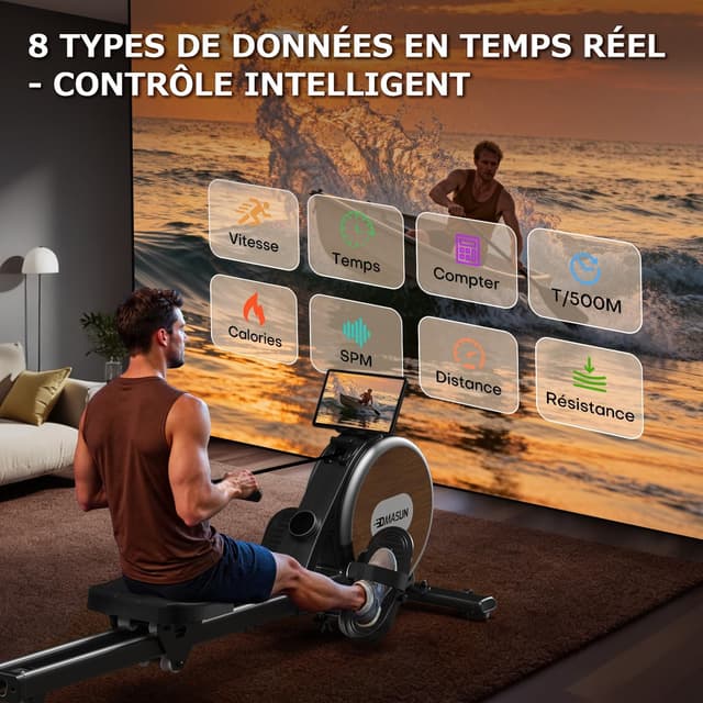 Thumbnail 2 de DMASUN Rameur Musculation 2026 Version