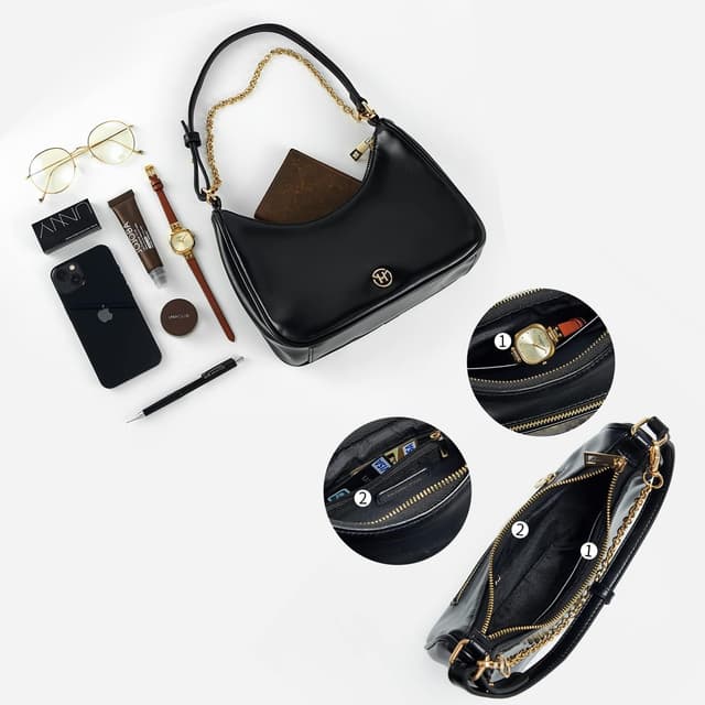 Detalle de VICTORIA HYDE borsa a tracolla da donna in vera pelle stile vintage