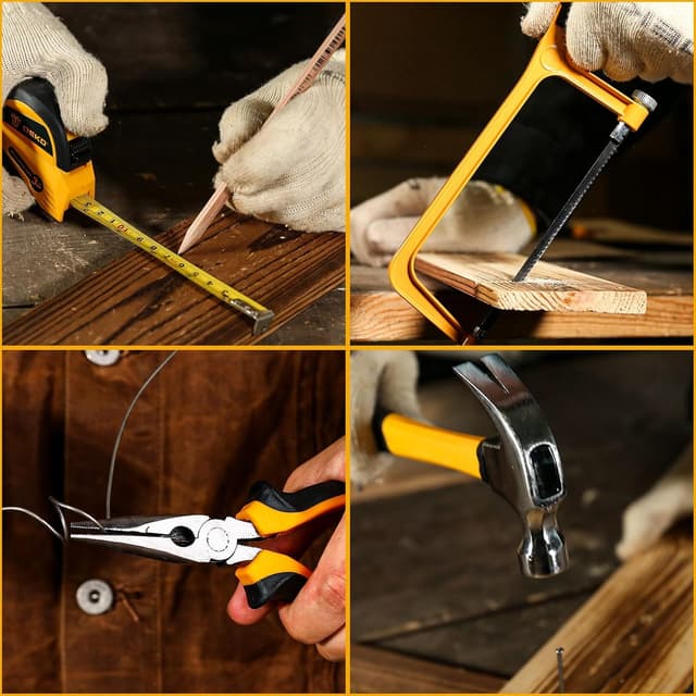 Detalle de DEKO 238-teiliges Werkzeugset im Werkzeugkoffer mit Akku-Bohrschrauber (12 V) und Schubladen-Design