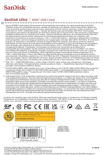 Thumbnail 6 de SanDisk 64 GB Ultra SDXC 140 MB/s