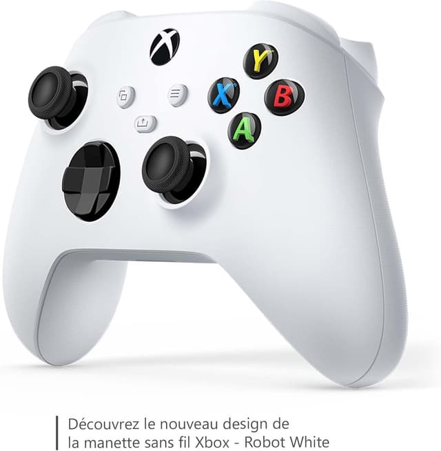 Detalle 2 de Manette sans fil Xbox Robot White : compatible Xbox Series X|S, Xbox One, PC Windows, Android et iOS