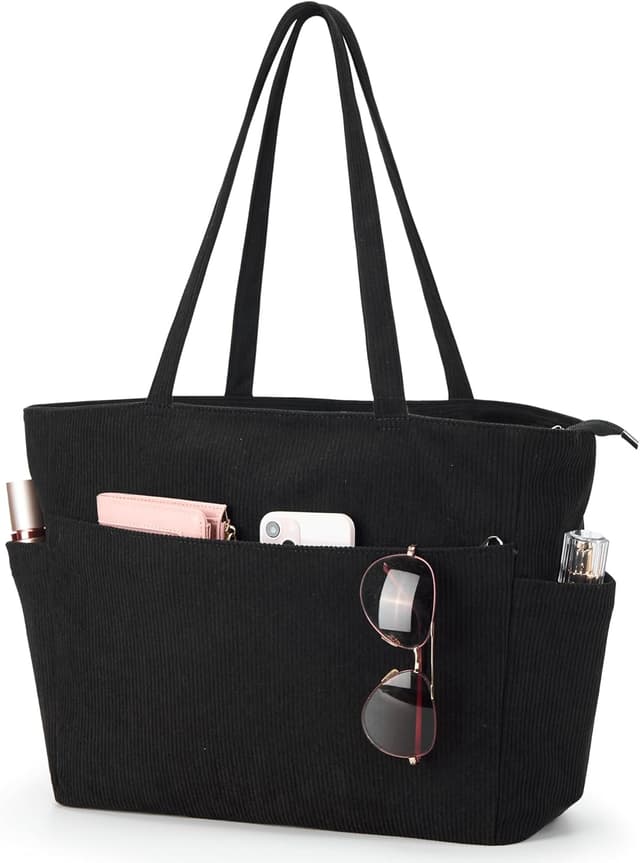 Imagen de KALIDI Cord Tasche Damen Große Tote en OfertitasTOP