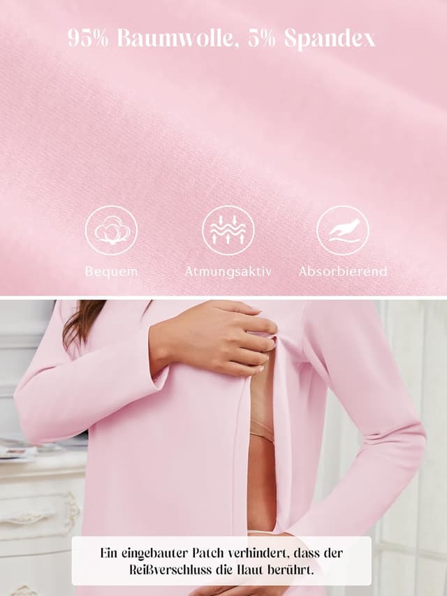 Detalle de Love2Mi 3er Pack Stillshirt Langarm S–XXL