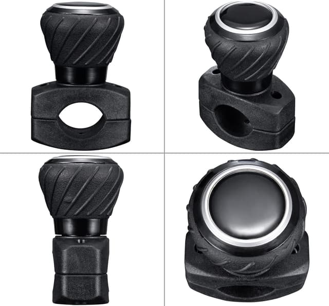 Detalle 2 de Spurtar Steering Wheel Knob – Universal steering wheel spinner for cars, trucks, forklifts, tractors, boats & golf carts (Black)