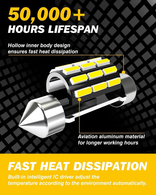 Thumbnail 2 de ANTEMOON 36mm Festoon C5W 6500K LED pour voiture