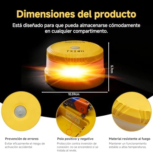 Detalle de Baliza V16 homologada DGT XILANHUA MOD100 PLUS LED con geolocalización y conexión DGT 3.0