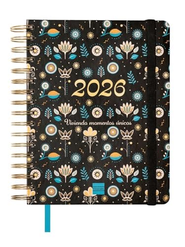Detalle de Finocam Agenda Vitae 16 meses 2025–2026 negra 📒