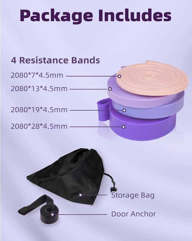Thumbnail 6 de Fitense Resistance Bands Set 4 Widerstandsstufen