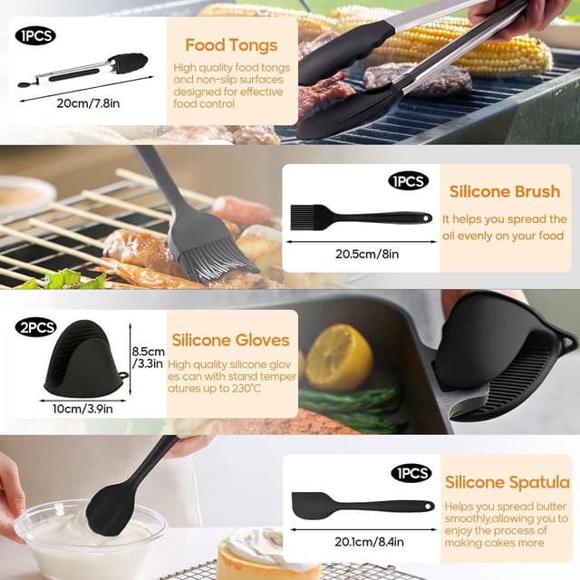 Detalle 2 de Airfryer Zubehör Set mit 19 Teilen für Heißluftfritteuse