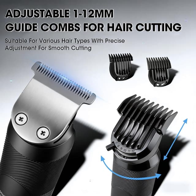 Detalle 2 de Misuke Manscape Body & Pubic Hair Trimmer for Men (Groin & Ball Trimmer) – IPX6 Waterproof Electric Grooming Kit