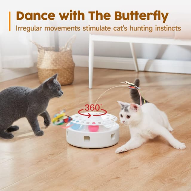 Detalle de Potaroma 3in1 Automatic Cat Toy — USB Powered 🐱