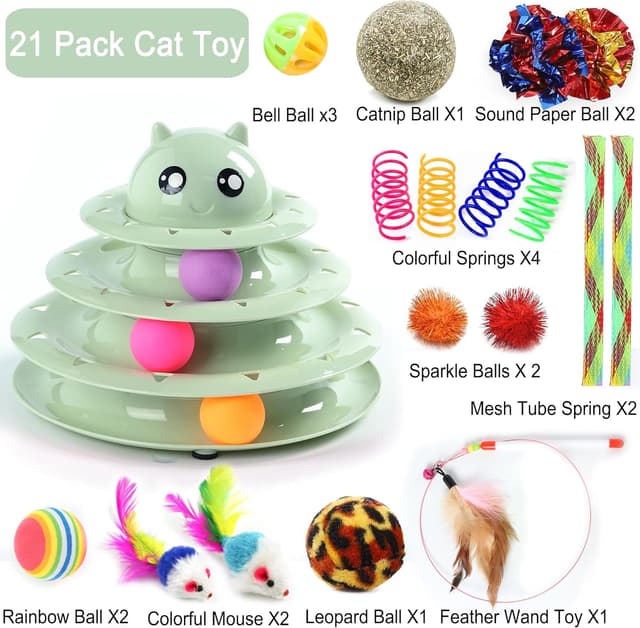 Thumbnail 1 de Suhaco Lot de 21 Jouets interactifs pour Chat