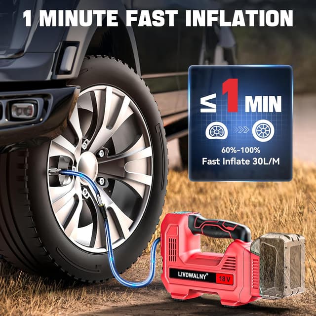 Thumbnail 3 de LIVOWALNY Cordless Tire Inflator 160 PSI