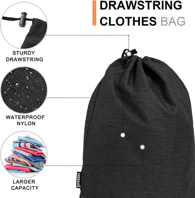 Detalle 1 de Prezon Compression Packing Cubes set with travel shoes bag and laundry bag