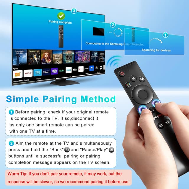 Detalle de BN59-01330A Voice Remote Replacement for Samsung Smart TVs (Voice Function)