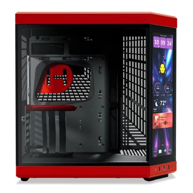 Thumbnail 1 de Hyte Y70 Touch Infinite Mid Tower roja con pantalla doble