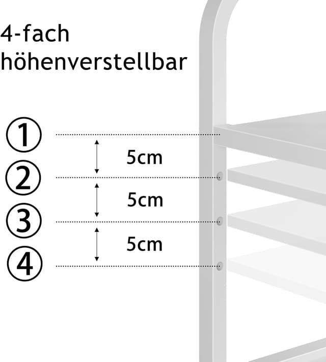 Detalle de OYRREU 3-stufiger Druckertisch mit Steckdose & USB, rollender Druckerständer für Heimbüro