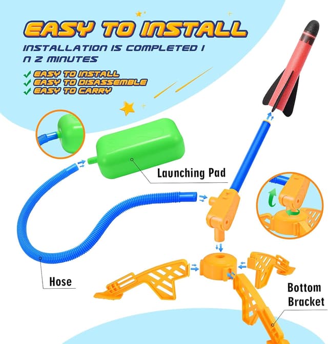 Thumbnail 5 de Anginne Kids Stomp Rocket Outdoor Toy for Ages 3-9 🚀