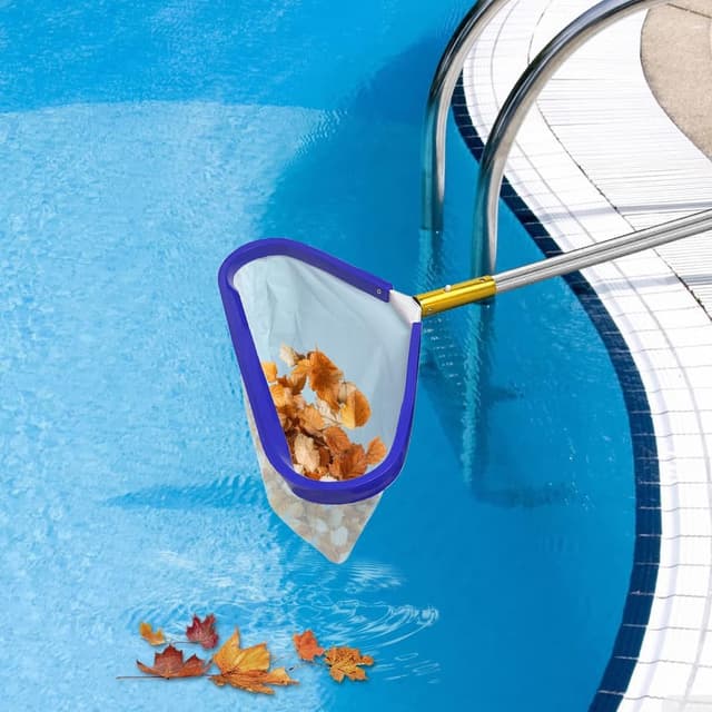 Thumbnail 6 de Bseical Pool Kescher mit feinmaschigem Algen- & Laubnetz (Alurahmen)