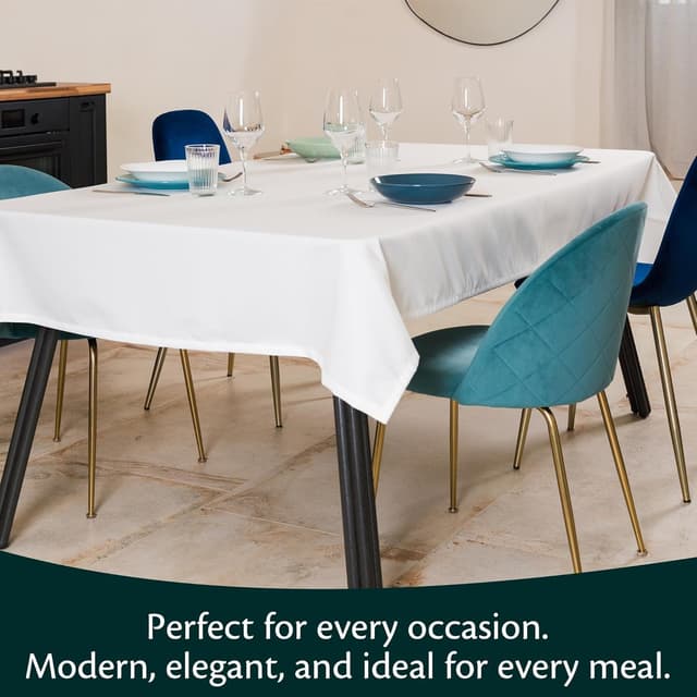 Thumbnail 6 de Flowen tovaglia antimacchia rettangolare impermeabile bianca 140x180 (Made in Italy)