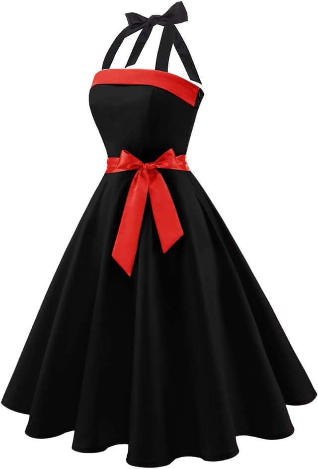 Detalle 2 de Timormode Vintage Cocktailkleid mit Neckholder