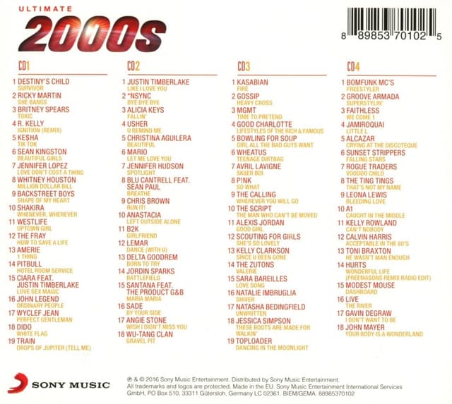 Detalle 2 de Sony Music Cmg Ultimate… 2000s -Digi- : une compilation 2000s pour replonger sans prise de tête