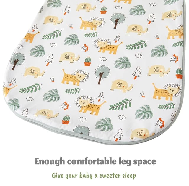 Detalle 2 de Chilsuessy Baby-Schlafsack 1,5 Tog im 2er-Set aus 100% Baumwolle – Ganzjahr, 78 cm (6–12 Monate)