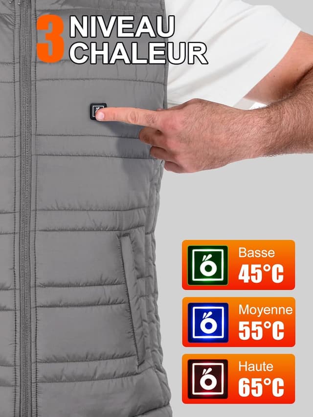 Thumbnail 2 de UNBON Gilet Chauffant Homme 10000mAh