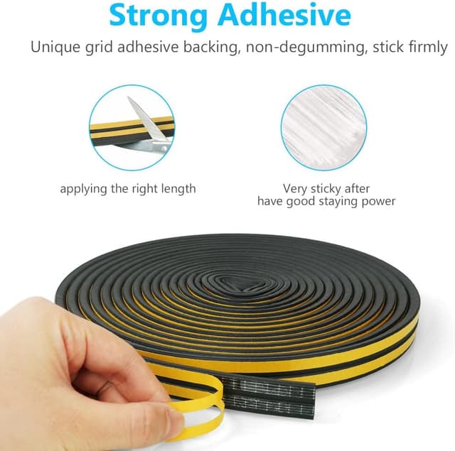 Detalle de Flintronic Cinta Selladora Espuma 36 m 9x6 mm Negro