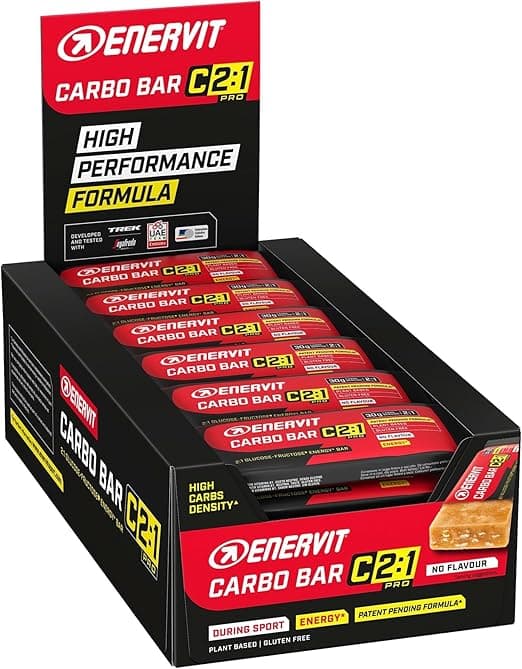 Imagen de Enervit Carbo Bar C2:1PRO Sin Sabor 🍫 Barritas Energéticas, 30g en OfertitasTOP