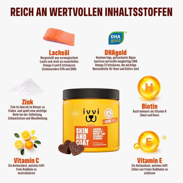 Detalle 2 de ivvi Skin & Coat Omega 3 60 Snacks