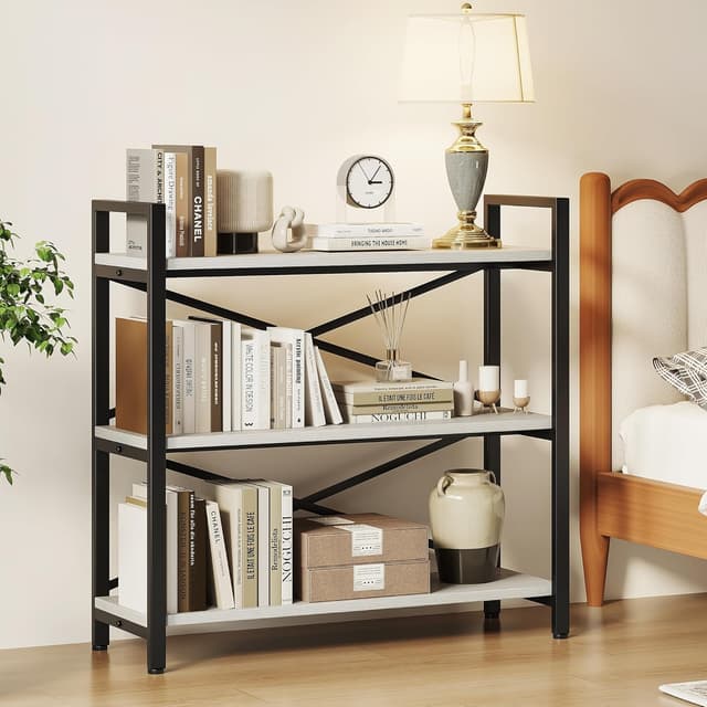 Detalle 2 de Homeiju 3 Tier Bookshelf 31.49" Width