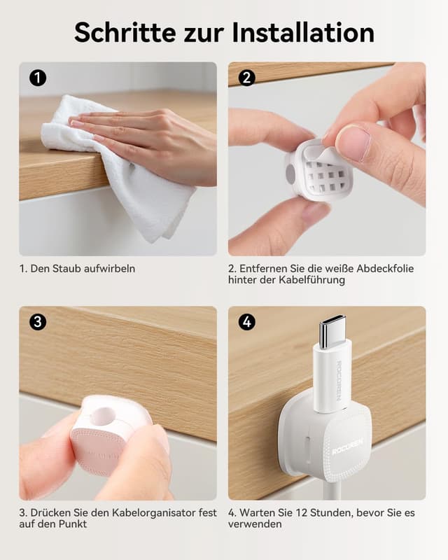 Thumbnail 5 de Rocoren Kabelhalter Selbstklebend 7,5 mm