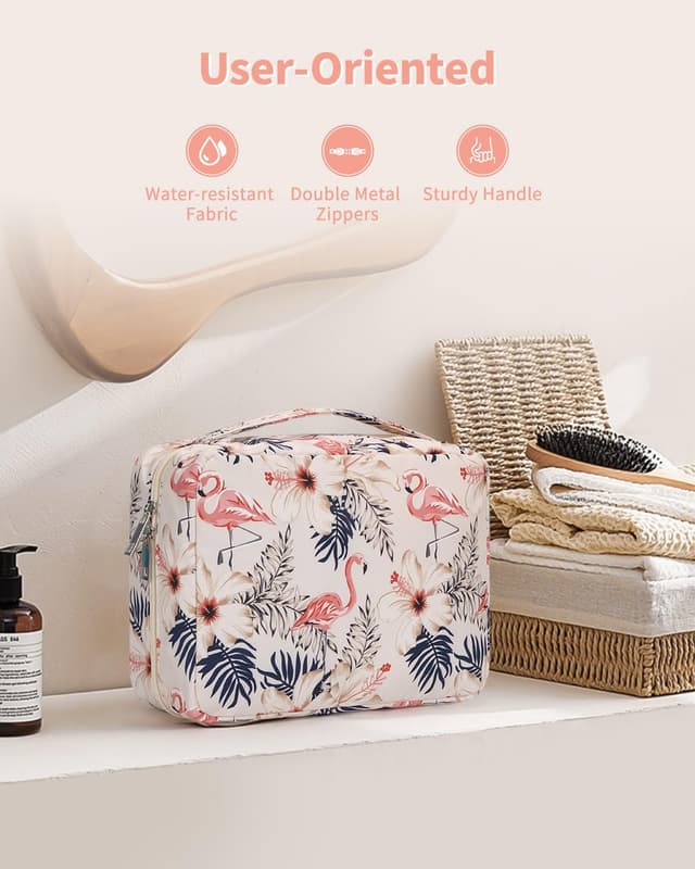 Detalle 2 de Kulturtasche Damen Groß zum Aufhängen – Kulturtasche aus gepolstertem, wasserfestem Material (Waschtasche 1)