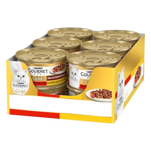 Detalle 2 de PURINA GOURMET Gold Délicatesse au bœuf et au poulet, 12 sachets de 85 g 🍽