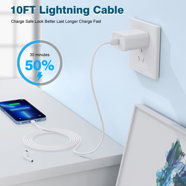 Detalle 2 de iPhone Fast Charger 10ft USB‑C to Lightning cable